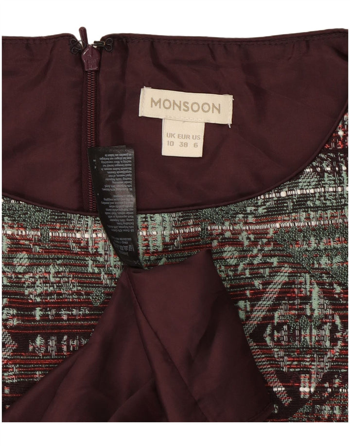 Γυναικείο φόρεμα Monsoon Shift UK 10 Small πολύχρωμο γεωμετρικό