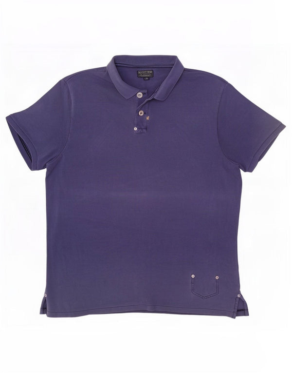 Ανδρικό μπλουζάκι πόλο Ralph Lauren 2XL Navy Blue Cotton