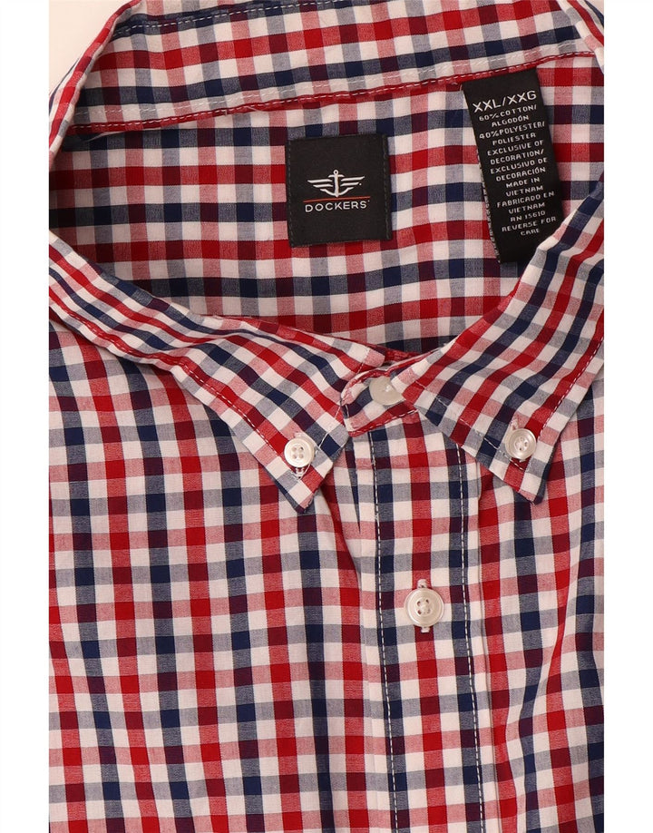 Ανδρικό πουκάμισο Dockers 2XL Red Gingham Cotton