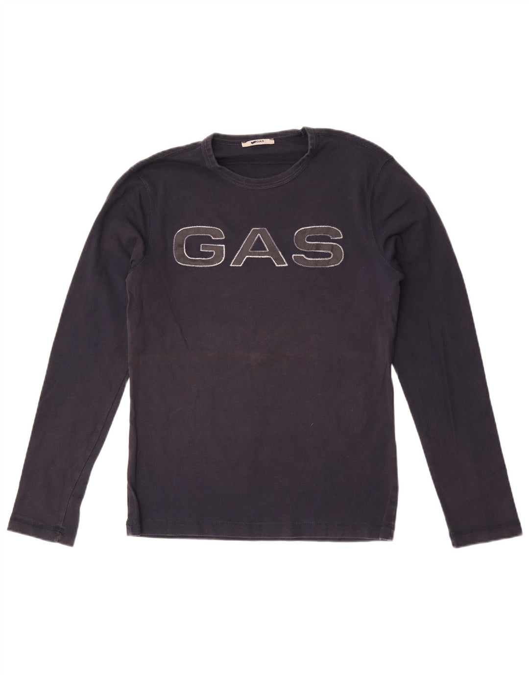 Gas Γυναικείο τοπ μακρυμάνικο UK 12 Medium Navy Blue βαμβακερό