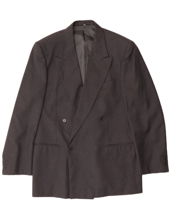 VALENTINO Ανδρική φόρμα 2 τεμαχίων με διπλό στήθος IT 50 Large W34 L30 Γκρι