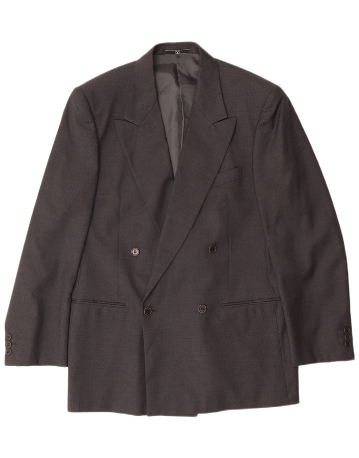 VALENTINO Ανδρική φόρμα 2 τεμαχίων με διπλό στήθος IT 50 Large W34 L30 Γκρι