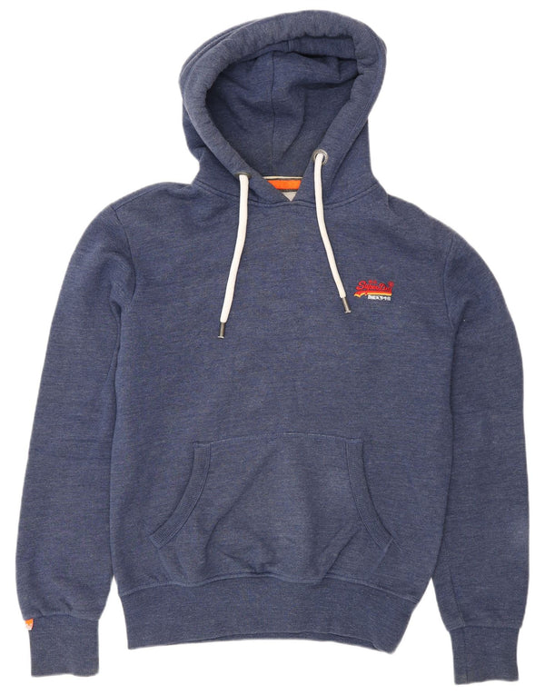 Superdry Ανδρικό κουκούλα με κανονική εφαρμογή, μικρό μπλε βαμβακερό