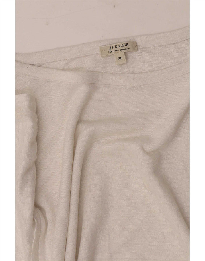 Γυναικείο T-Shirt Jigsaw Top UK 18 XL Λευκό