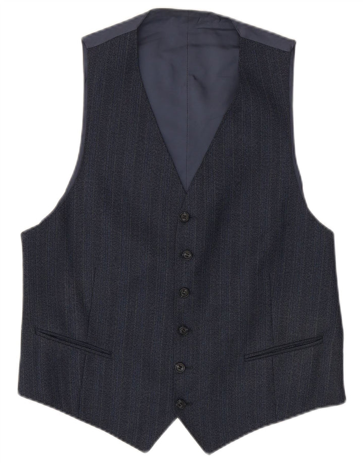 Vintage Ανδρικό Γιλέκο Μικρό Navy Blue Pinstripe