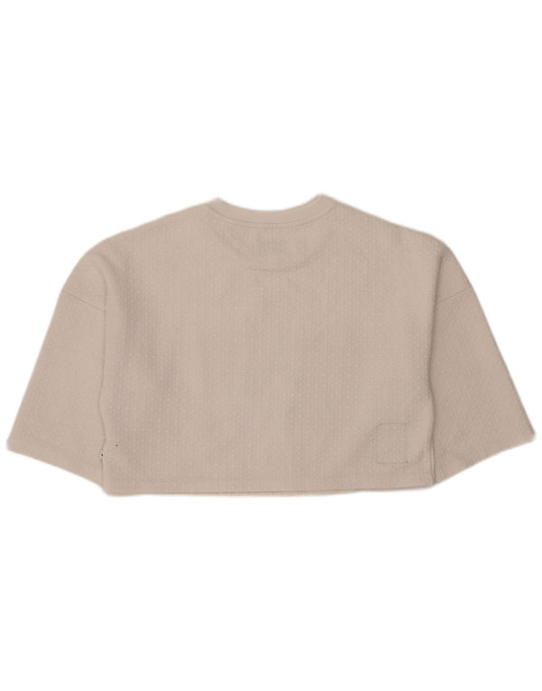 Γυναικείο T-Shirt Adidas Crop Oversized γραφικό Top 10 Small White