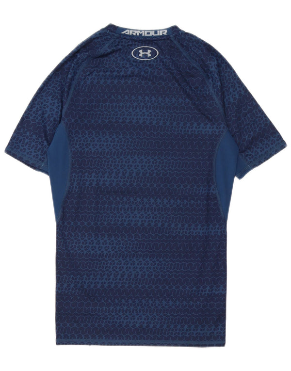 Ανδρικό μπλουζάκι Under Armour Heat Gear Top Medium Navy Blue Geometric