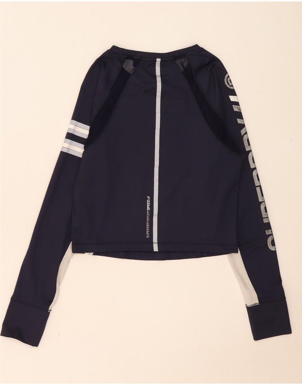 Superdry Γυναικείο τοπ μακρυμάνικο UK 12 μεσαίο μπλε ναυτικό