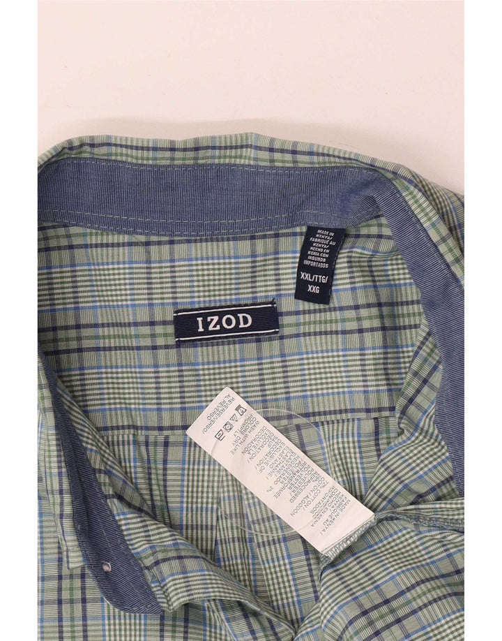 Izod Ανδρικό πουκάμισο κανονικής εφαρμογής 2XL Πράσινο βαμβακερό καρό