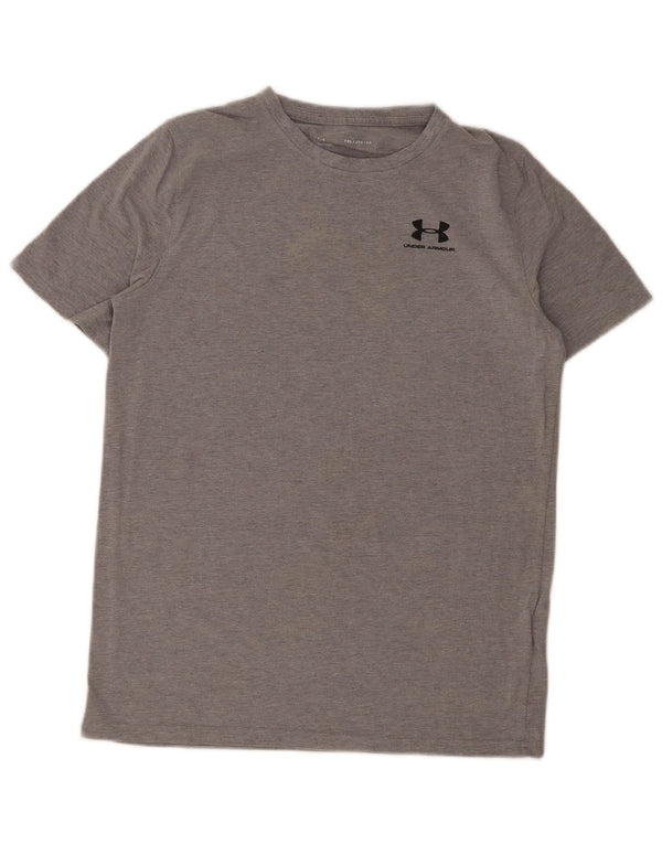 Under Armour Boys κανονικό μπλουζάκι τοπ 13-14 ετών XL γκρι βαμβακερό