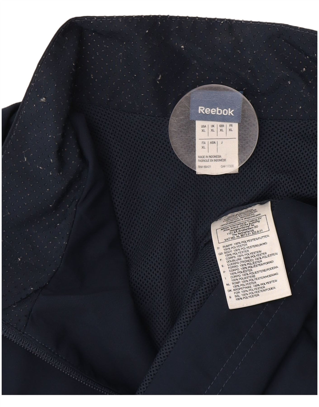 Ανδρική φόρμα REEBOK Top Jacket XL Navy Blue Polyester