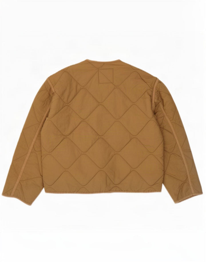 Zara Γυναικείο Καπιτονέ μπουφάν UK 10 Small Beige Polyester