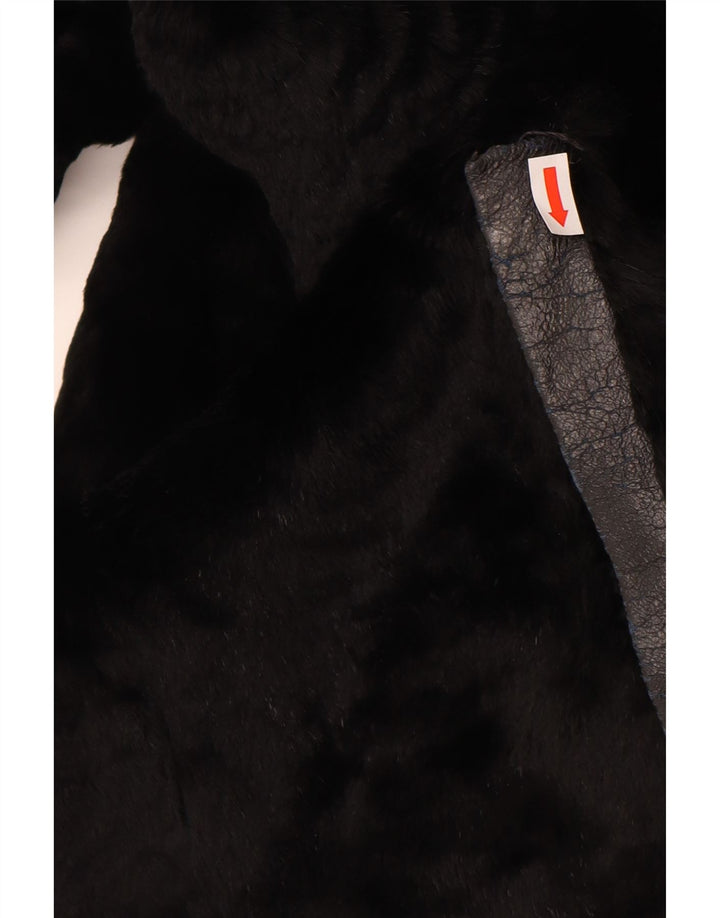 VINTAGE Γυναικείο Μπουφάν UK 14 Medium Μαύρο