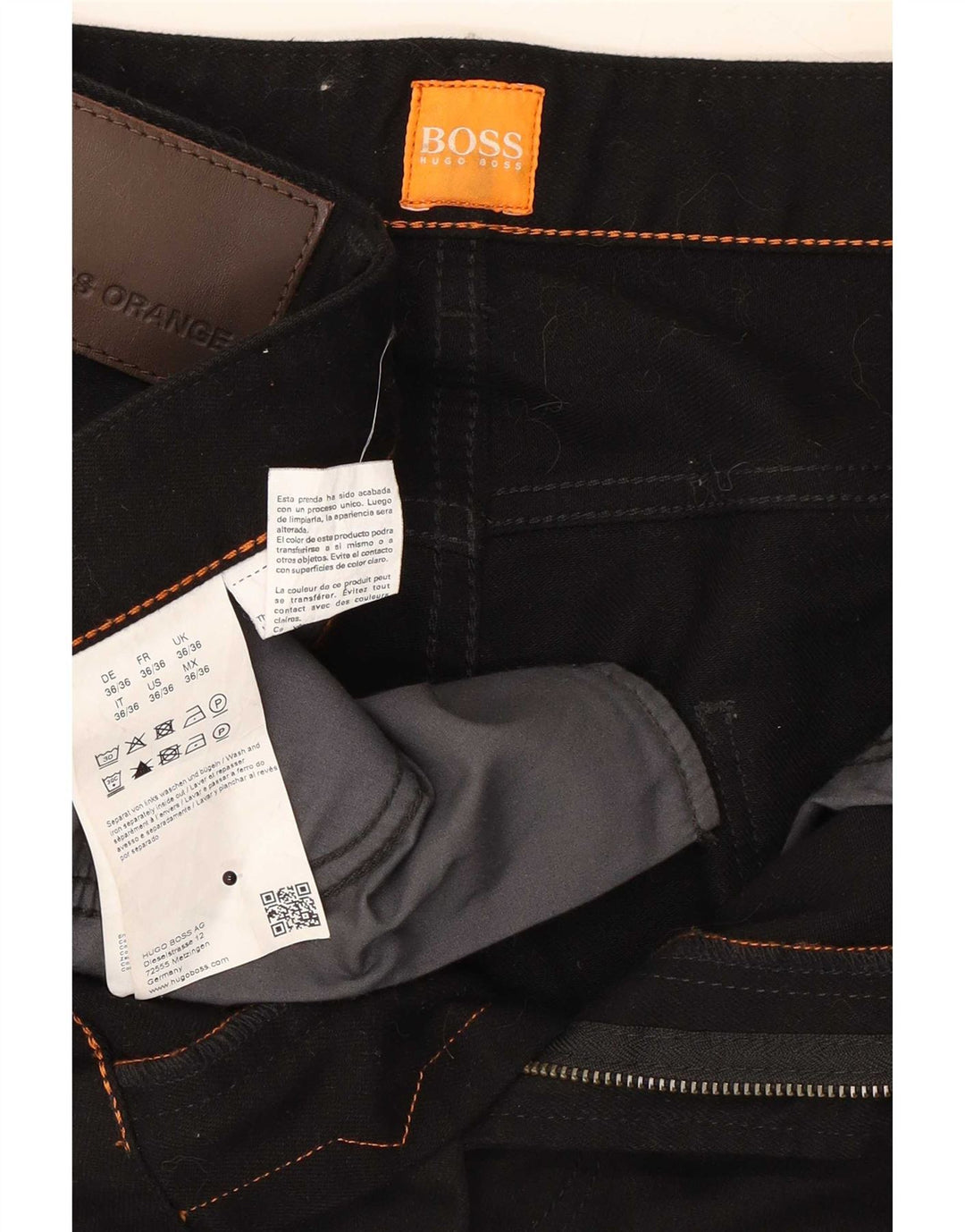 Ανδρικό τζιν Hugo Boss Slim W36 L36 Μαύρο βαμβακερό