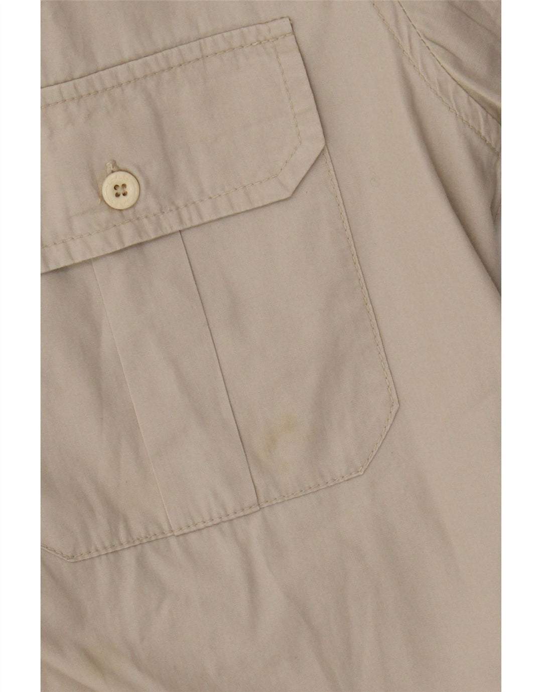 Ανδρικό κοντομάνικο Gas Στρατιωτικό πουκάμισο μεγάλο μπεζ βαμβακερό