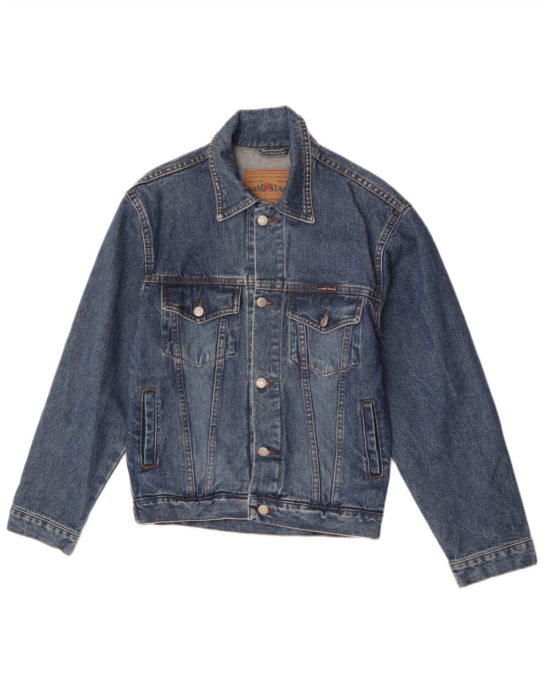 Vintage γυναικείο τζιν μπουφάν UK 10 Small Blue