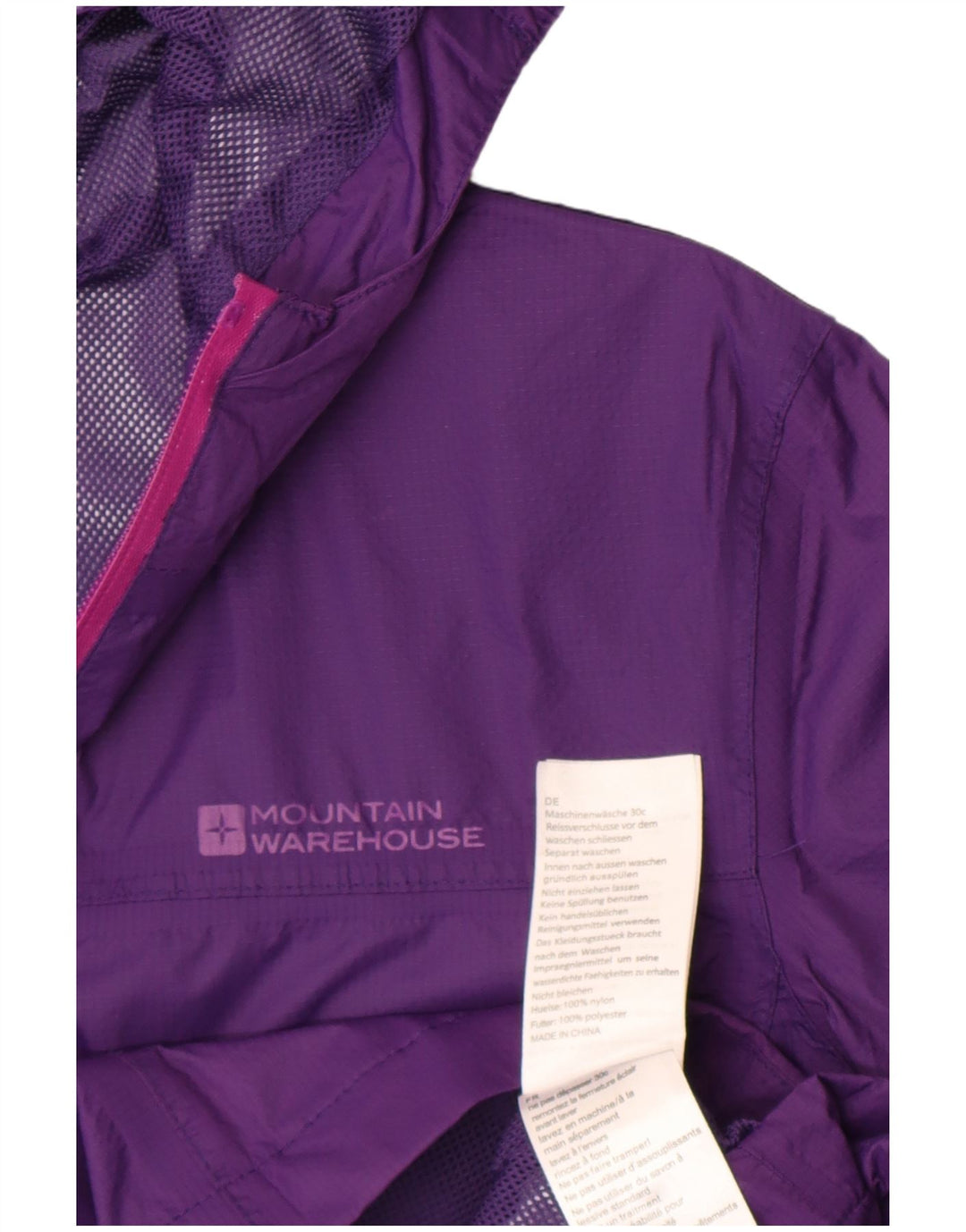 Mountain Warehouse Γυναικείο μπουφάν βροχής με κουκούλα UK 10 Small Purple Polyester