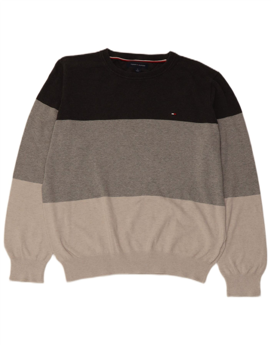 TOMMY HILFIGER Ανδρικό πουλόβερ με λαιμόκοψη, μεσαίο πολύχρωμο