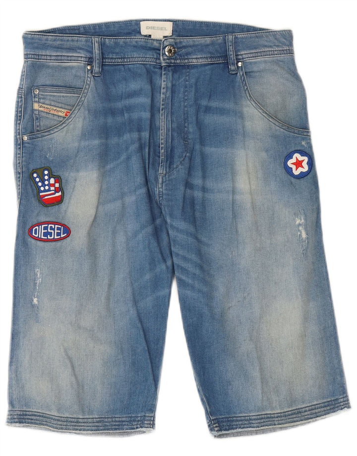 Γυναικείο τζιν σορτς DIESEL UK 16 Large W32 Blue