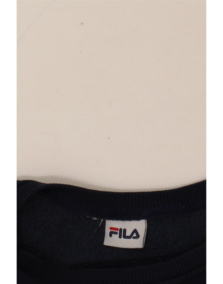 Γυναικείο γραφικό φούτερ FILA Jumper UK 12 Medium Navy Blue Colourblock