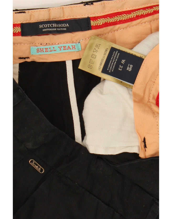 Ανδρικό σορτς Chino Scotch & Soda W33 Μεσαίο μαύρο βαμβακερό