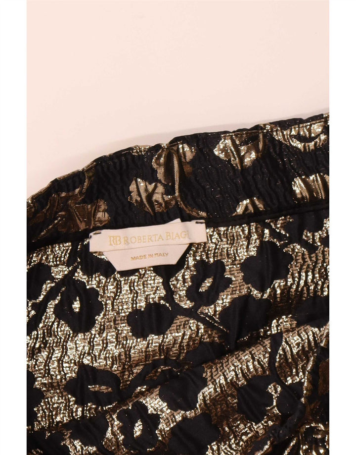 Vintage Γυναικεία Φούστα Α-Line W30 Μεσαίο Μαύρο Floral