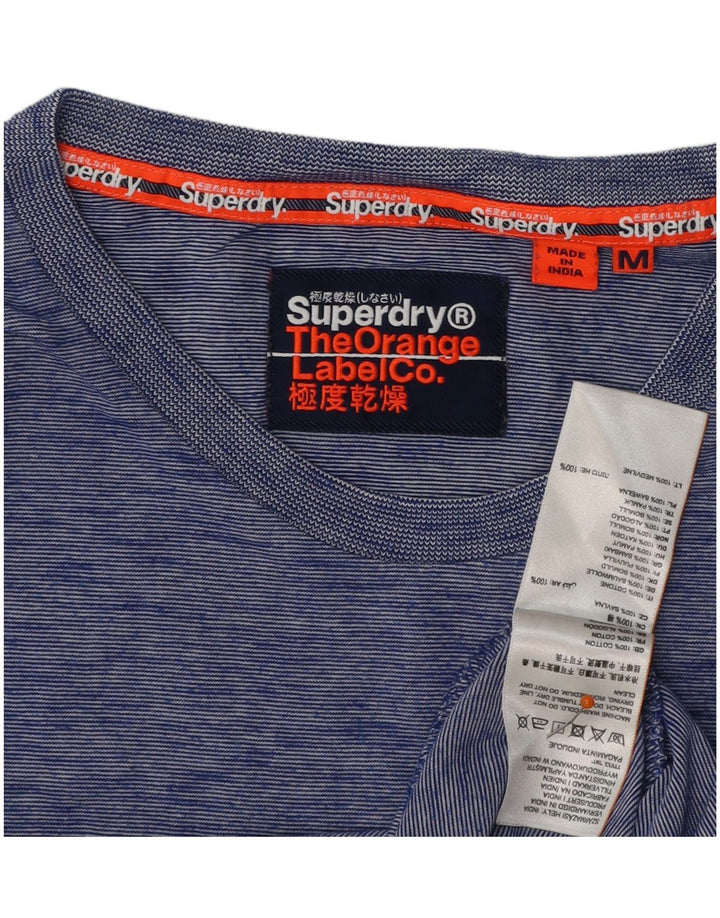 Ανδρικό μπλουζάκι SUPERDRY Τοπ μεσαίου μπλε βαμβακερό