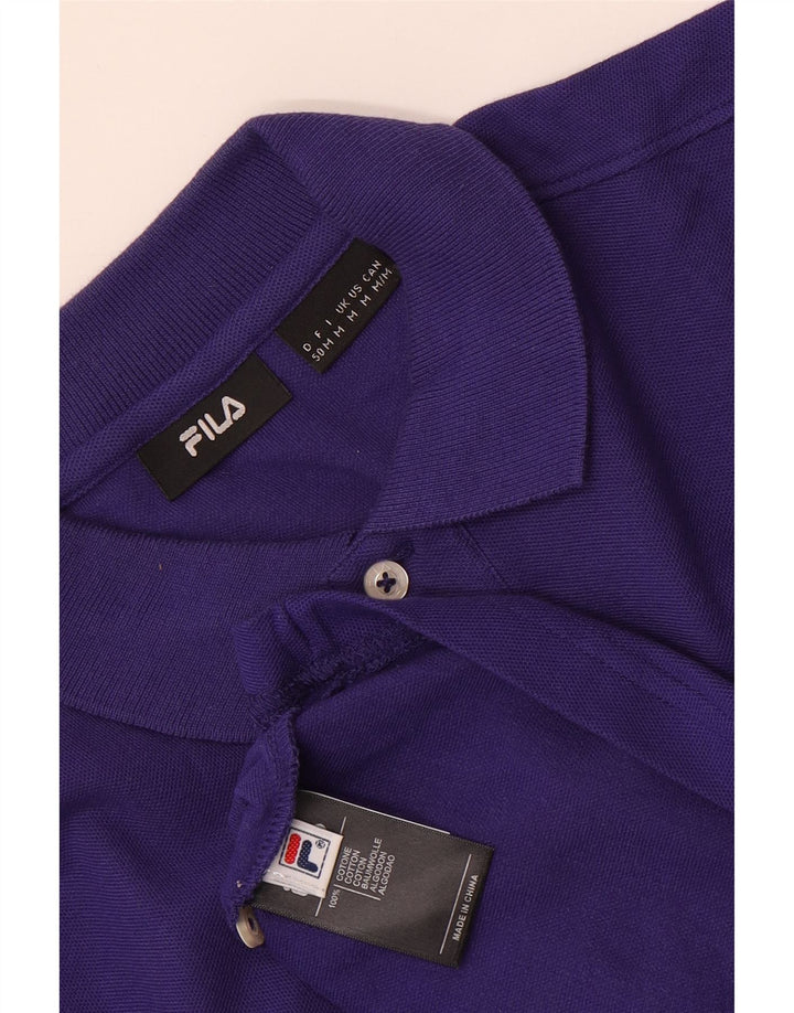 Ανδρικό πουκάμισο πόλο Fila, μεσαίο μωβ, βαμβακερό