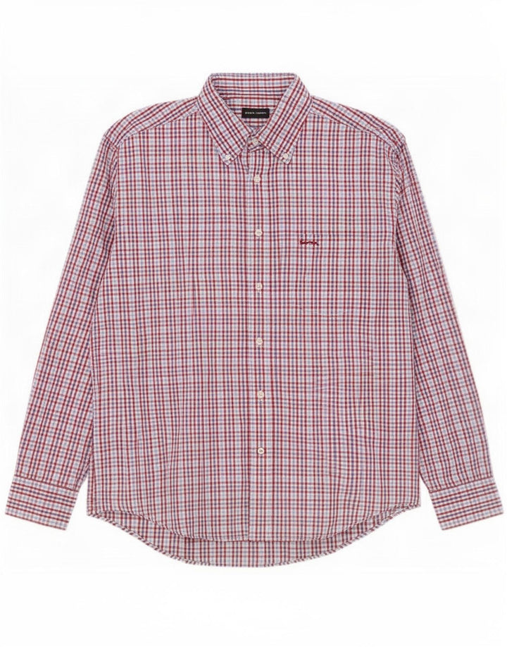 Pierre Cardin Ανδρικό πουκάμισο XL Πολύχρωμο βαμβακερό Gingham