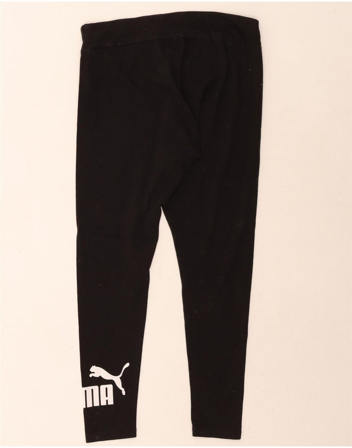 PUMA Womens Graphic Leggings UK 16 Large  Black Cotton Vintage Puma and Second-Hand Puma from Messina Hembry 