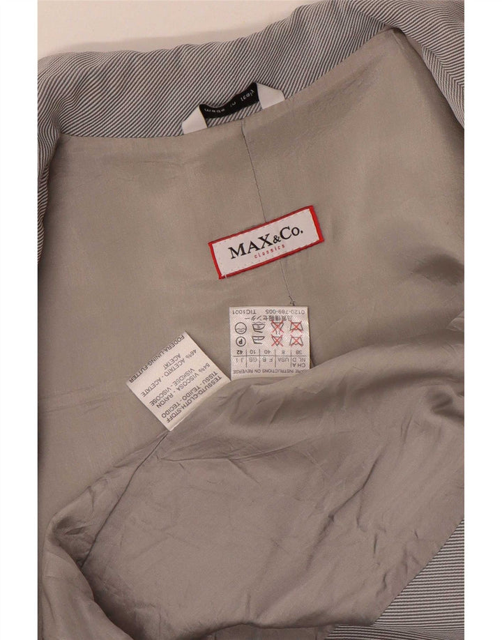 Max & Co. Γυναικείο σακάκι με 3 κουμπιά σακάκι UK 10 μικρού γκρι βισκόζης