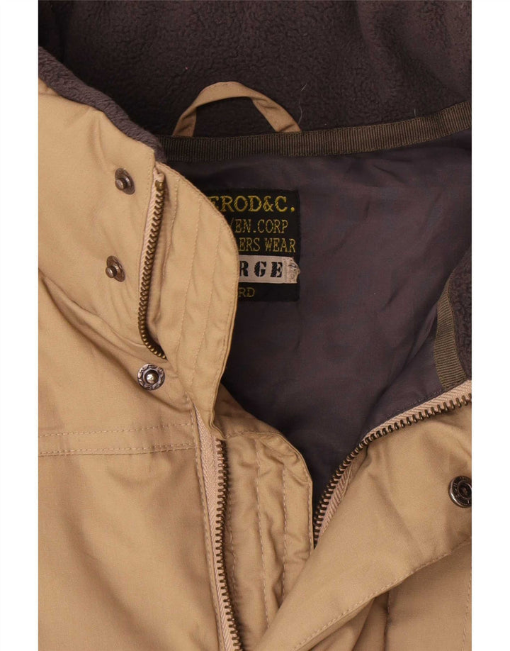 Vintage ανδρικό padded Gilet UK 40 Large Beige Polyester