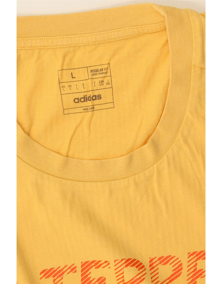 Ανδρικό γραφικό μπλουζάκι ADIDAS Terrex Regular Fit Top μεγάλο κίτρινο