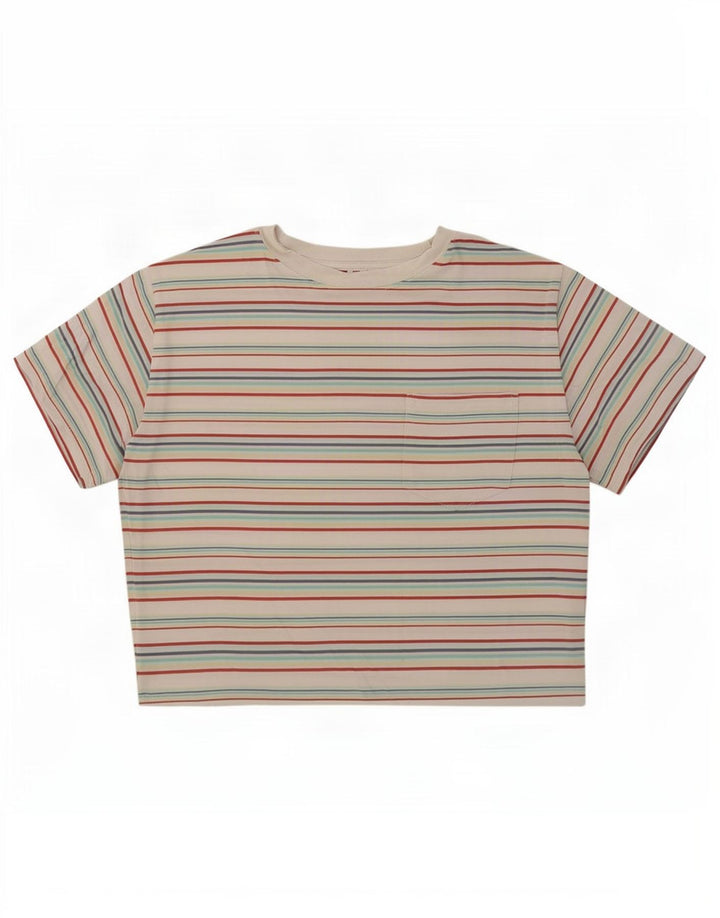Γυναικείο μπλουζάκι Levi's Crop Top UK 14 μεσαίο πολύχρωμο βαμβακερό ριγέ
