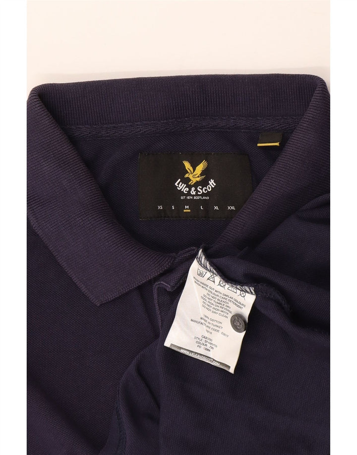 Ανδρικό πουκάμισο πόλο Lyle & Scott, μεσαίο ναυτικό, βαμβακερό