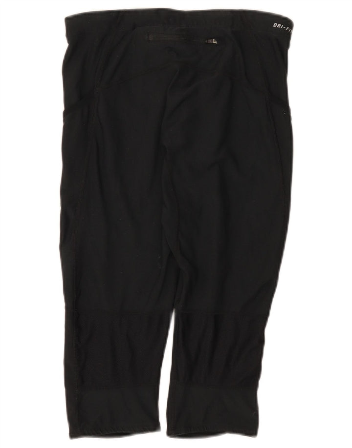 Γυναικεία κολάν Nike Dri Fit Capri UK 12 μεσαίου μαύρου πολυεστέρα
