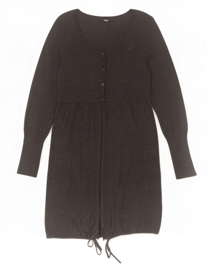 Marks & Spencer Γυναικείο πουλόβερ Longline Cardigan UK 10 Small Grey Viscose
