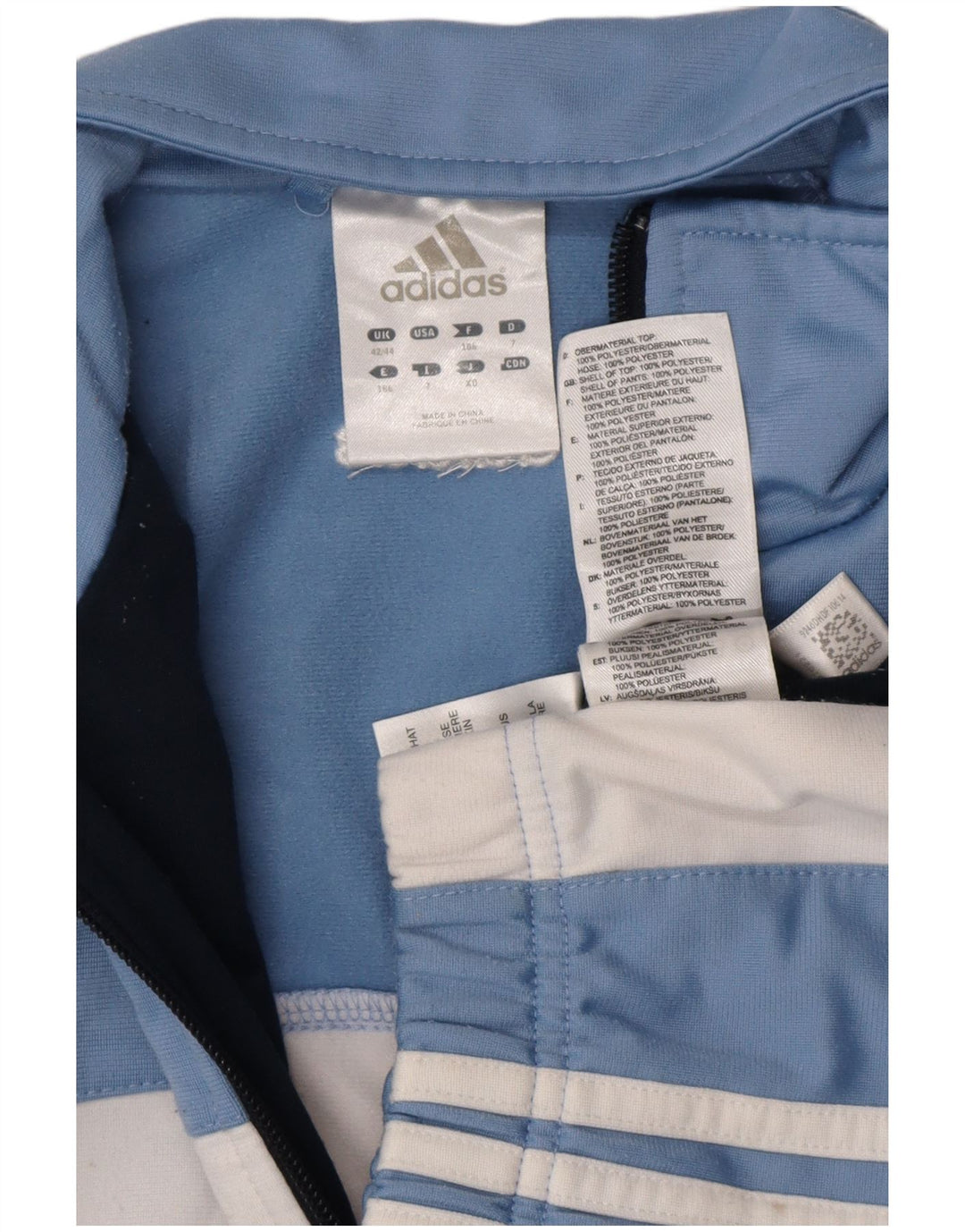 Ανδρική φόρμα Adidas Top Jacket UK 42/44 Large Blue Colorblock Polyester