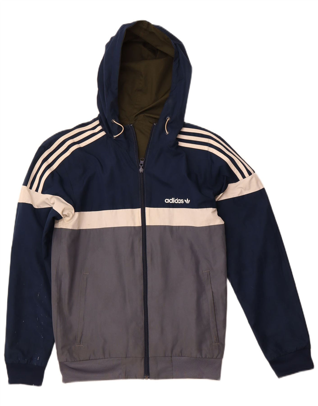 Ανδρική αθλητική φόρμα με κουκούλα ADIDAS Top Jacket XS Khaki Polyester