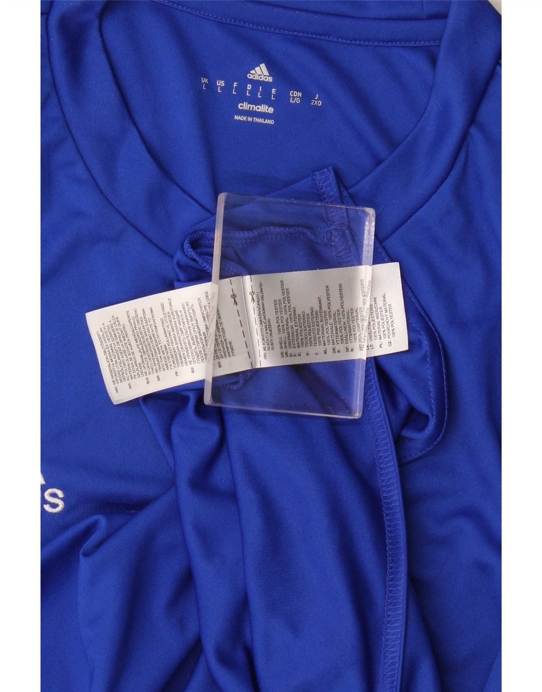 Adidas Ανδρικό T-Shirt Climalite Top Large Blue Polyester