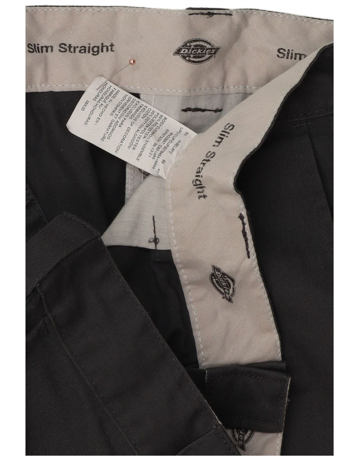Dickies Ανδρικό ίσιο παντελόνι Chino W38 L30 Γκρι Πολυεστέρας