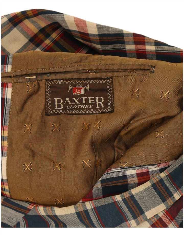 Ανδρικό σακάκι 3 κουμπιών Baxter UK 38 μεσαίο πολύχρωμο τσεκ