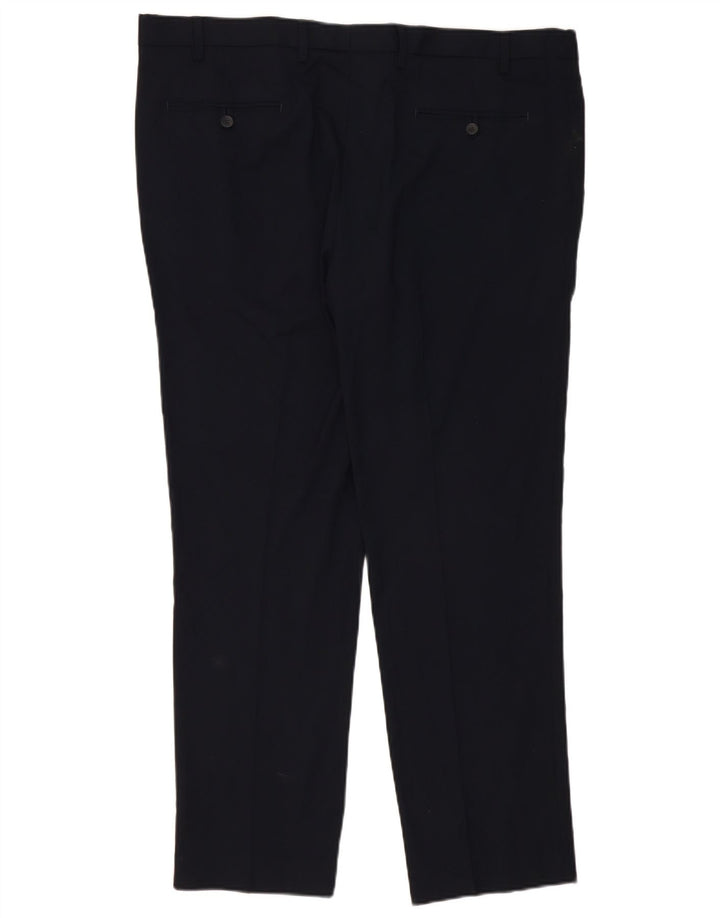 Ανδρικό παντελόνι Chino Marks & Spencer W42 L31 Navy Blue Polyester
