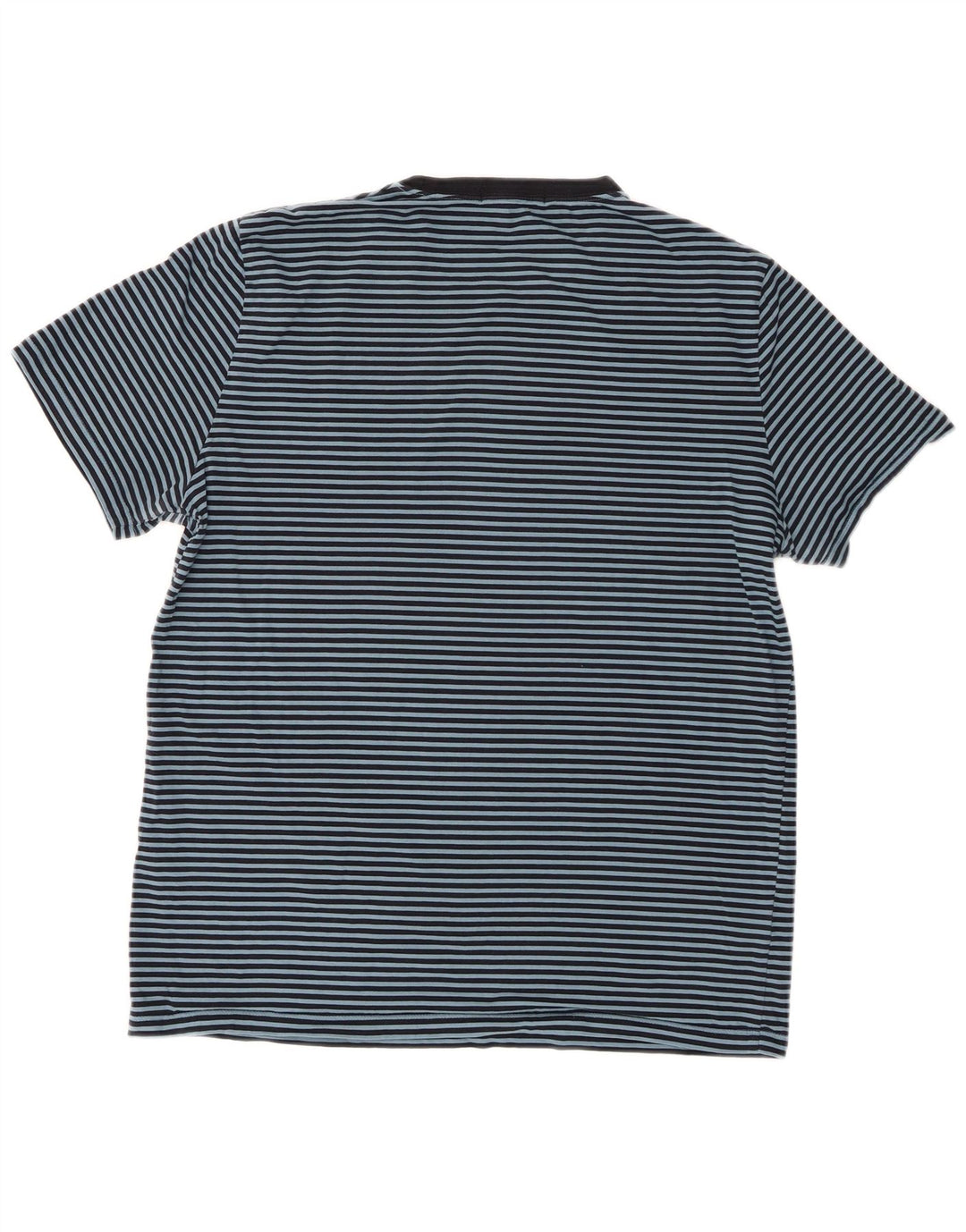 Fred Perry Ανδρικό T-Shirt Top Large Navy Blue ριγέ βαμβακερό