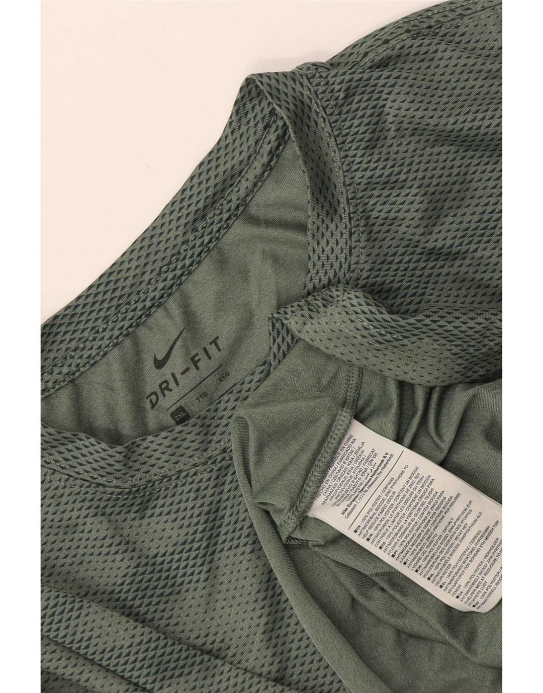 Ανδρικό μπλουζάκι Nike Dri Fit τοπ 2XL πράσινο καμουφλάζ πολυεστέρας
