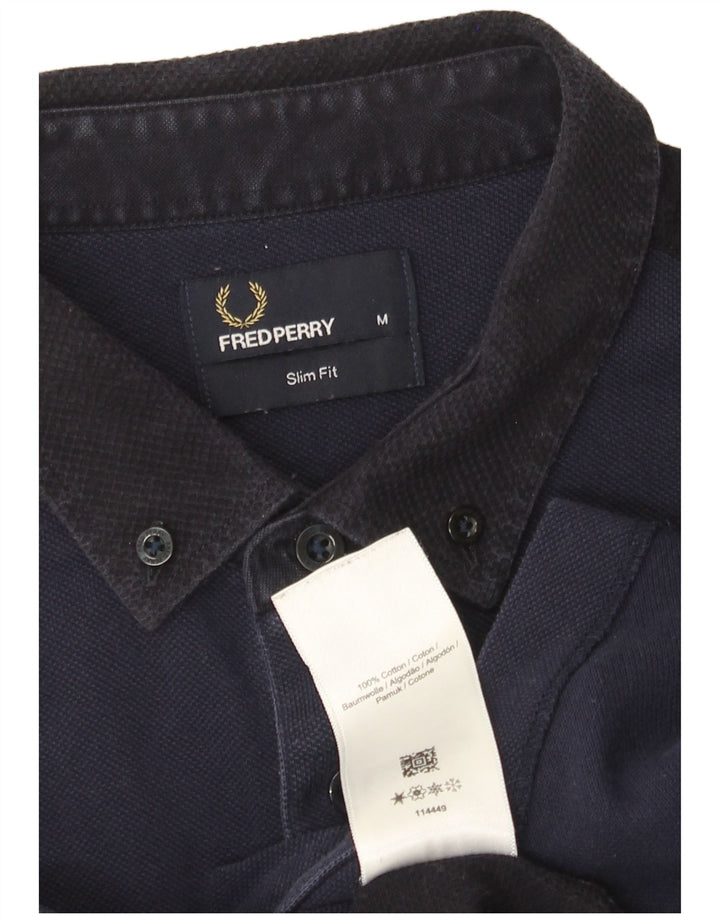 Fred Perry Ανδρικό πουκάμισο Slim Fit Medium Navy Blue βαμβακερό