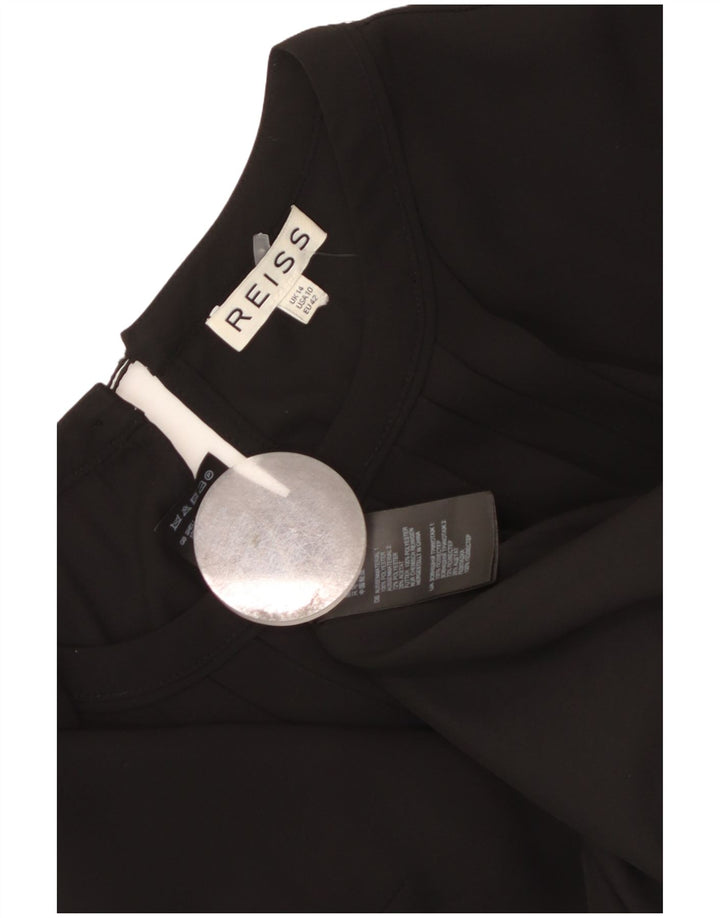 Γυναικείο φόρεμα Reiss A-Line UK 14 μεγάλο μαύρο πολυεστέρα