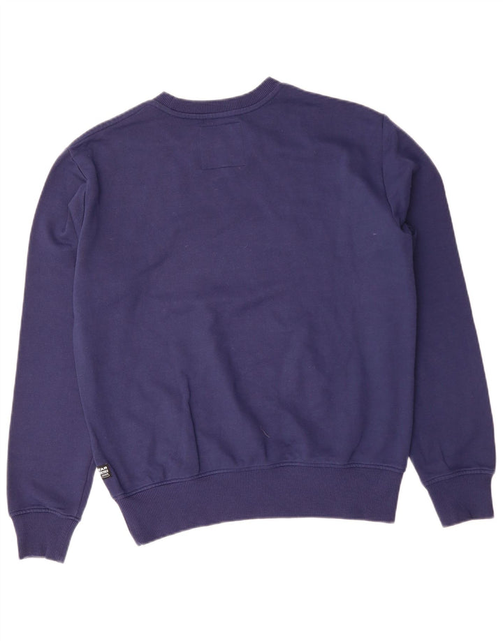 Ανδρικό γραφικό φούτερ G-STAR Small Navy Blue Cotton