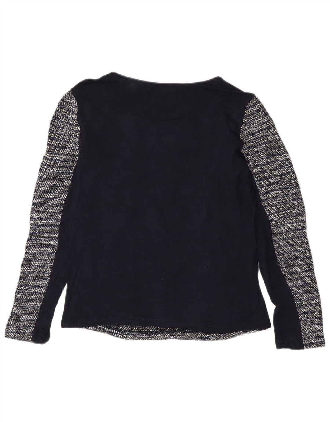 Γυναικείο μπλουζάκι Oasis μακρυμάνικο UK 10 Small Navy Blue ριγέ πολυεστέρα