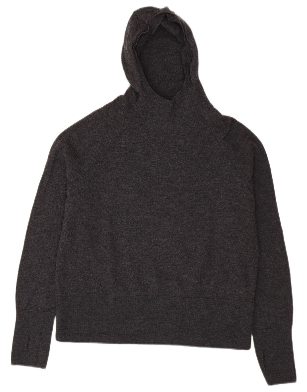 Γυναικείο πουλόβερ Cos Crop Hooded Jumper UK 14 Medium Grey Wool